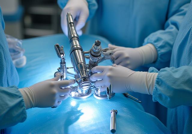 Endoscopy equipment being prepared for examination