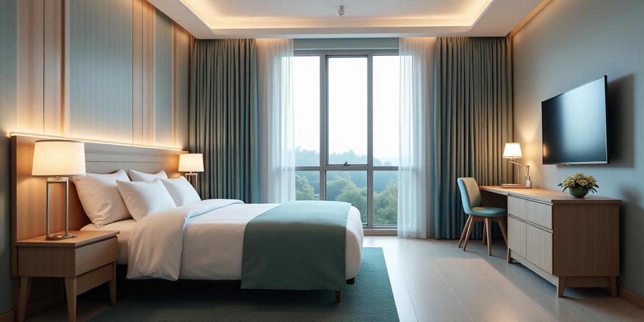 Comfortable and clean hospital room designed for patient privacy and recovery